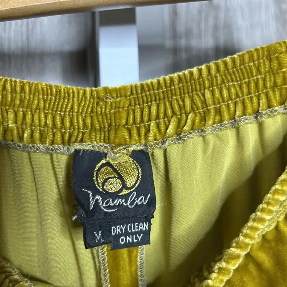 Anne Namba Velvet Pants Pull On Elastic Waist Lagenlook Bohemian Size M - Picture 3 of 6